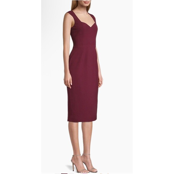 Dress the Population Dresses & Skirts - Dress The Population Sleeveless Elle Sheath Dress Dark Magenta NWOT Sz XXS $198